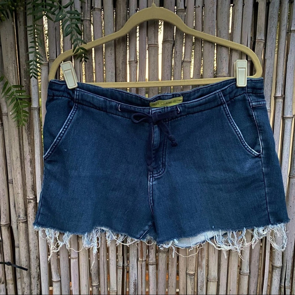 William B drawstring cut off frayed shorts sz 38